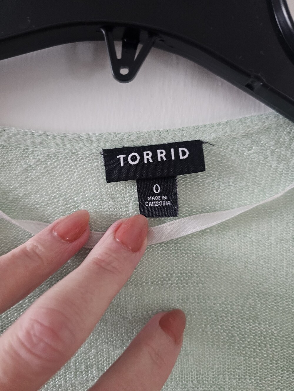 Torrid Mint Open-Front Sub Knit Draped Cardigan - Picture 5 of 7
